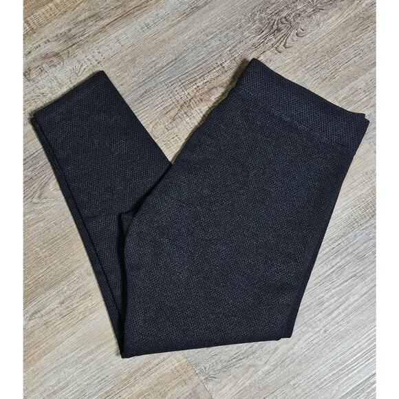 Lou and Grey Stretchy Pull On Pants Leggings Black Gray Large - Picture 4 of 10